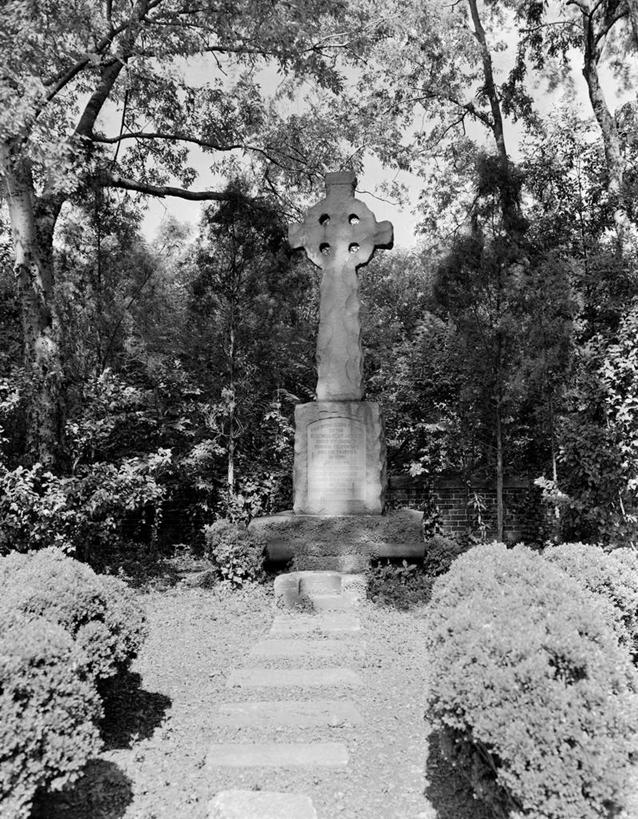 无人,竖图,黑白,室外,白天,日光,美国,历史,地标建筑,摄影,园林,宁静,奥古斯塔,彩图,凯尔特十字架