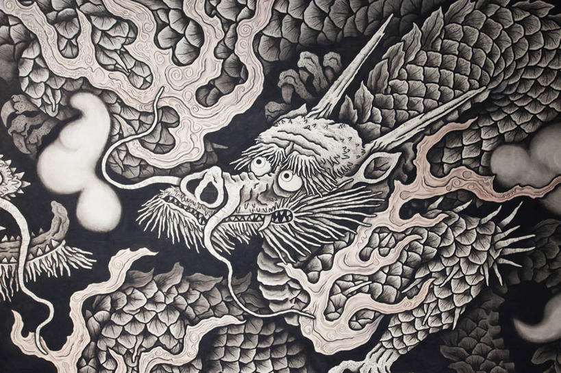 无人,寺庙,横图,室内,仰视,天花板,日本,亚洲,龙,摄影,宗教,京都府,创造力,宗教建筑,作画,东亚,本州,本州岛,日本国,近畿地方,近畿,美术工艺,彩图,低角度拍摄,联合国教科文组织