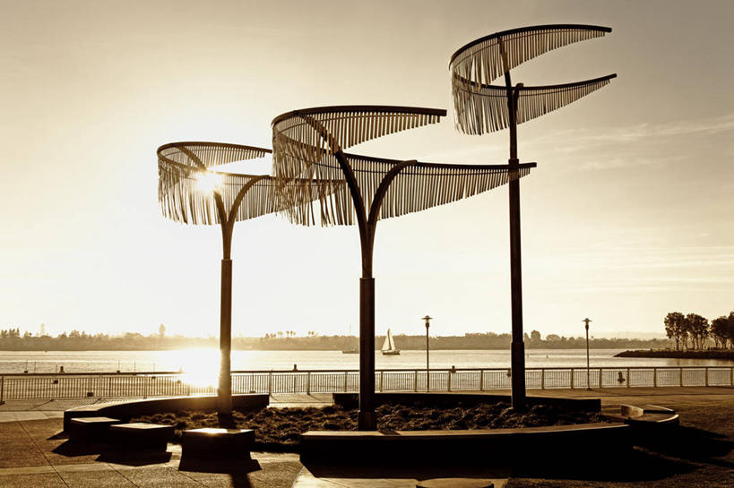 无人,横图,室外,白天,旅游,度假,海洋,水,太阳,城市,酒店,雕塑,日光,美国,反射,现代,天空,摄影,太平洋,加利福尼亚,华贵,剪影,圣地牙哥市,美术工艺,圣迭戈县,设计,彩图,旅行