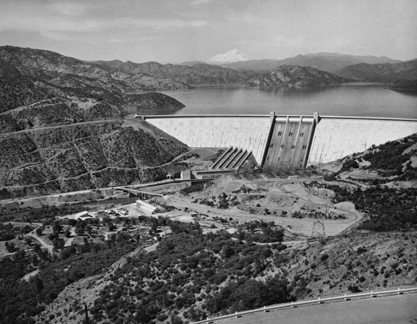 无人,横图,黑白,室外,白天,技术,湖,山,水,美国,地形,水坝,天空,摄影,能源,北美,加利福尼亚,替代能源,水力发电