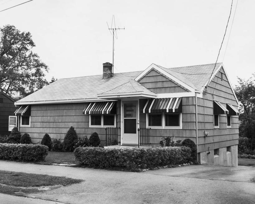 无人,横图,黑白,室外,白天,烟囱,建筑,房屋,车道,树,天空,摄影,住房,遮阳篷,树篱