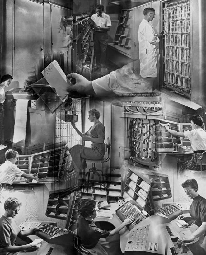 西方人,成年人,人群,坐,竖图,黑白,室内,蒙太奇,通讯,技术,欧洲,欧洲人,职业,摄影,技能,男人,女人,白种人,半身,客户服务代表