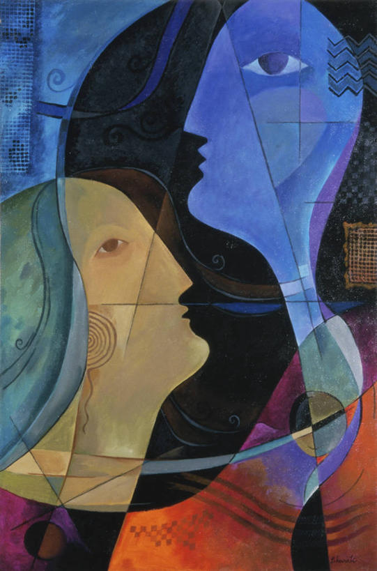 成年人,两个人,竖图,插画,抽象,通讯,友谊,数码,科技,连接,阴影,网络,高光,几何,计算机图形,合成,图画,画,面对面,协调,电脑合成图,数码合成图,合成图,漫画,写实,具体,具象,异性恋,男人,女人,彩图,爱,精神分裂症