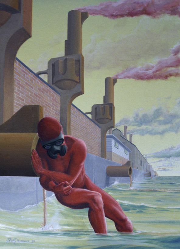 成年人,一个人,工厂,竖图,插画,室外,白天,绘画,数码,科技,水,仅一个男性,阴影,艺术,网络,高光,几何,计算机图形,古典,合成,图画,文化,砖墙,画,工艺品,靠,靠着,品味,烟,工业,排放,手枪,环境,美术,电脑合成图,数码合成图,有毒废物,高雅,威胁,合成图,文学,努力,漫画,想象,计算机制图,保护服,环境保护,写实,具体,具象,美学,空气污染,想法,美术工艺,彩图,超现实主义,流派,艺术流派