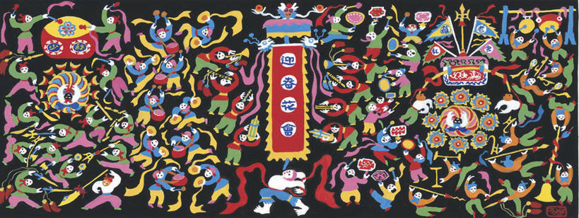 成年人,人群,横图,全景,插画,聚会,绘画,运动,数码,科技,纺织品,阴影,黑色背景,丰富,庆祝,艺术,网络,标语,标志,文字,字符,字母,聚餐,许多人,高光,几何,计算机图形,合成,图画,标识,画,工艺品,社区,一群人,汉字,宗教,颜料,美术,电脑合成图,数码合成图,合成图,游行,漫画,写实,具体,具象,美术工艺,男人,女人,彩图,传统文化,传统节日