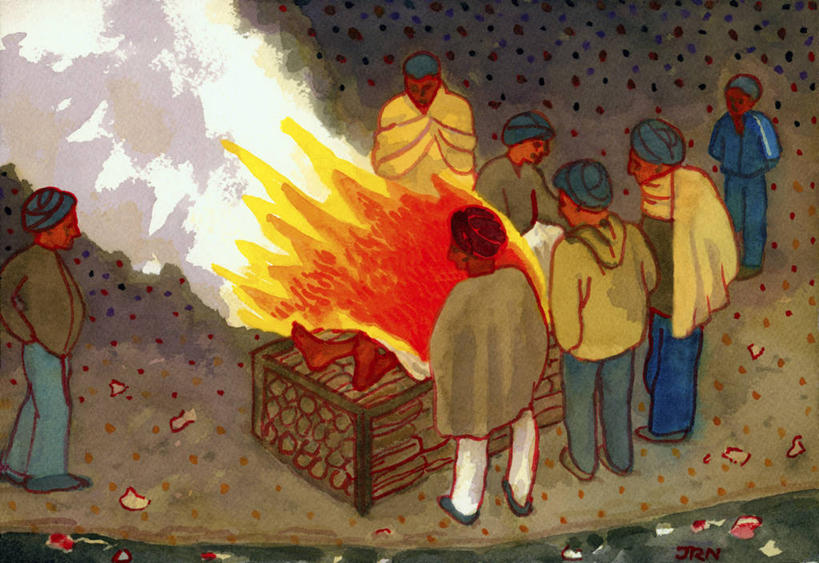 成年人,人群,站,横图,俯视,插画,室外,白天,聚会,绘画,数码,科技,火,印度,阴影,艺术,网络,木制,火焰,河岸,聚餐,高光,几何,计算机图形,古典,燃烧,热,合成,图画,文化,画,工艺品,品味,宗教,尸体,颜料,美术,死亡,电脑合成图,数码合成图,高雅,合成图,手艺,漫画,印度文化,印度教,写实,具体,具象,美学,悲哀,尸身,遗体,悲痛,灵性,恒河,美术工艺,印度次大陆,火葬,印度人,彩图,高角度拍摄,尸首,传统文化