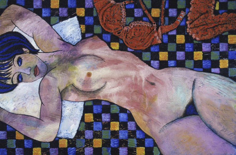 成年人,头发,裸体,一个人,躺,摸,横图,俯视,插画,室内,白天,绘画,性感,数码,科技,油画,仅一个女性,抚摸,阴影,内衣,艺术,网络,高光,几何,计算机图形,古典,合成,图画,文化,画,红色,黑色,工艺品,品味,胸罩,文胸,人体,美术,电脑合成图,数码合成图,高雅,合成图,肖像,漫画,阴毛,写实,具体,具象,美学,乳罩,胸衣,式样,美术工艺,卧着,触摸,接触,躺着,卧,仰卧,彩图,高角度拍摄