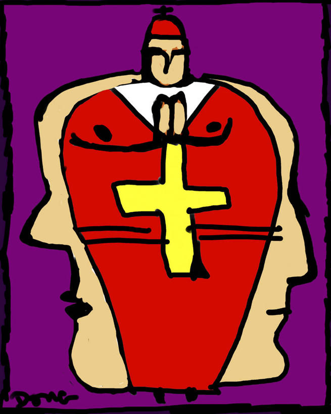 三个人,竖图,插画,绘画,数码,科技,阴影,艺术,网络,长袍,十字架,高光,几何,计算机图形,古典,合成,图画,文化,画,工艺品,品味,祈祷,宗教,美术,电脑合成图,数码合成图,高雅,合成图,漫画,计算机制图,写实,具体,具象,忏悔室,美学,主教,团结,神父,彩图,宽恕,拟人