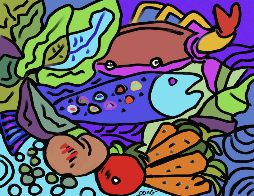 无人,横图,插画,抽象,绘画,数码,科技,胡萝卜,蔬菜,土豆,西红柿,阴影,新鲜,艺术,网络,螃蟹,食品,高光,几何,计算机图形,古典,合成,图画,文化,饮食,画,食物,工艺品,品味,有机食品,绿色食品,美术,电脑合成图,数码合成图,高雅,合成图,漫画,炖鱼,健康食物,计算机制图,写实,具体,具象,美学,馍馍蛋,想法,美术工艺,海产,洋芋,山药蛋,马铃薯,彩图