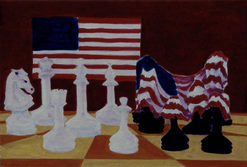 无人,横图,插画,室内,骄傲,竞争,数码,科技,种族歧视,许多,阴影,条纹,网络,很多,高光,几何,计算机图形,合成,图画,画,棋子,棋盘,美国国旗,电脑合成图,数码合成图,合成图,私密,漫画,挑战,美国文化,爱国主义,写实,具体,具象,策略,支配,技能,想法,彩图,社会问题,公民权利