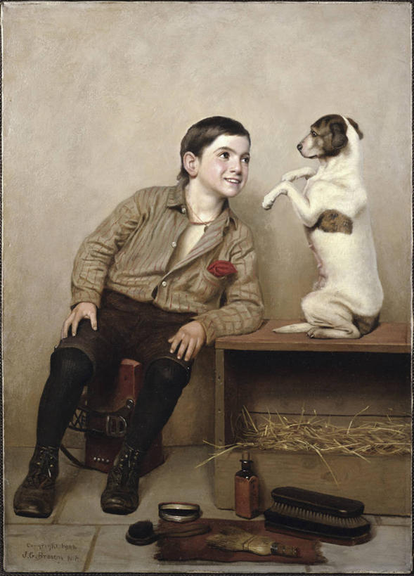 儿童,一个人,坐,微笑,竖图,插画,室外,白天,友谊,幸福,纯洁,数码,科技,宠物,狗,油画,仅一个男性,仅一个人,阴影,网络,人行道,干草,小狗,高光,几何,计算机图形,训练,合成,图画,休闲装,抹布,画,小孩,动物,靠,靠着,仅一个小孩,可爱,童年,童趣,电脑合成图,数码合成图,合成图,漫画,童真,烂漫,无邪,特技,鞋油,写实,具体,具象,硬毛刷,天真,男孩,男人,男性,孩子,彩图,男生,动物行为