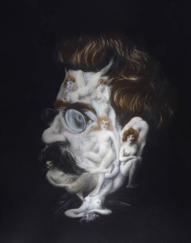 成年人,胡须,裸体,一个人,竖图,插画,特写,侧面,性感,数码,科技,仅一个男性,阴影,黑色背景,网络,眼镜,明信片,高光,几何,计算机图形,合成,图画,画,电脑合成图,数码合成图,创造力,合成图,漫画,想象,写实,具体,具象,想法,美术工艺,胡子,络腮胡,小胡子,彩图,错觉