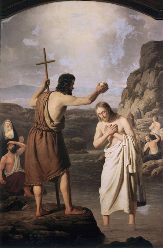 成年人,两个人,站,竖图,插画,室外,白天,绘画,数码,科技,河流,丹麦,倒,阴影,艺术,网络,十字架,高光,几何,计算机图形,古典,合成,图画,拿着,文化,裸露,画,工艺品,品味,人体,宗教,美术,电脑合成图,数码合成图,高雅,仪式,基督,基督教,合成图,天主教,耶稣,裸,典礼,漫画,救世主,写实,具体,具象,美学,基利斯督,弥赛亚,默西亚,美术工艺,男人,岩石,彩图,约旦河