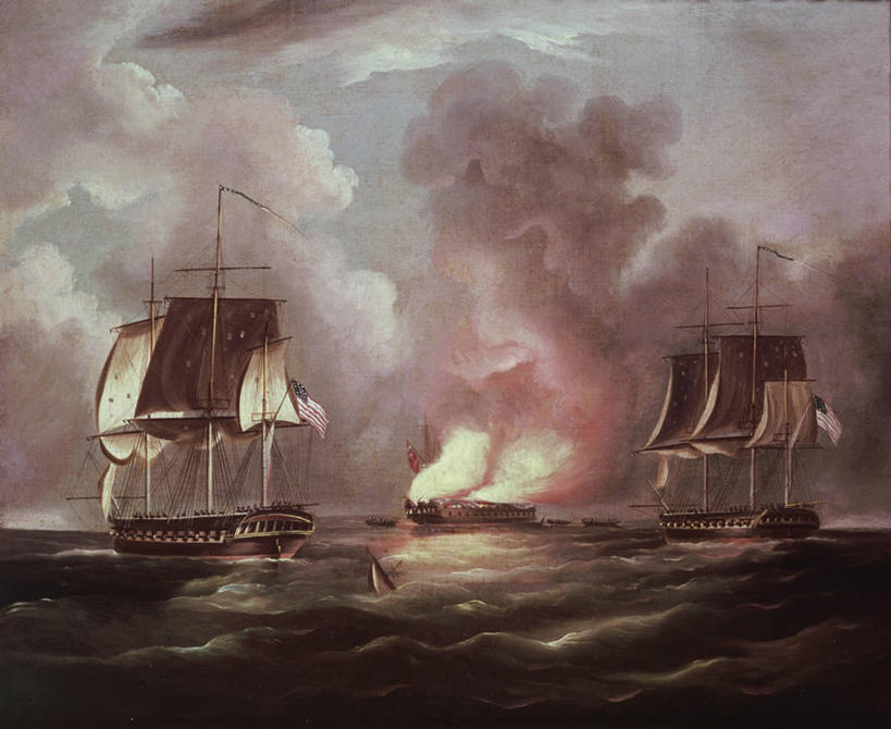 无人,横图,插画,室外,白天,绘画,骄傲,数码,科技,海洋,火,美国,阴影,艺术,网络,高光,几何,计算机图形,古典,燃烧,合成,图画,历史,文化,画,工艺品,品味,烟,美术,电脑合成图,数码合成图,高雅,合成图,海军,漫画,18世纪,战船,写实,具体,具象,美学,支配,战役,美术工艺,能力,彩图,美国海军,美国独立战争,英国海军,英国皇家海军