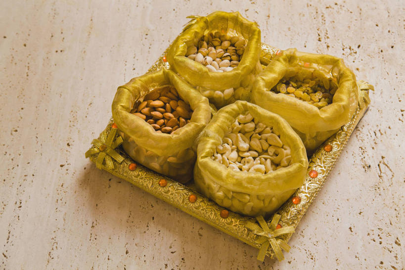 无人,横图,俯视,室内,特写,白天,杏仁,许多,丰富,包,坚果,很多,饮食,摄影,多样,清新,印度文化,彩图,高角度拍摄,传统文化