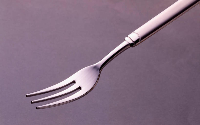 无人,横图,俯视,室内,特写,白天,静物,餐具,金属制品,一把,阴影,反射,金属,叉子,影子,餐叉,进餐用具,彩图,高角度拍摄