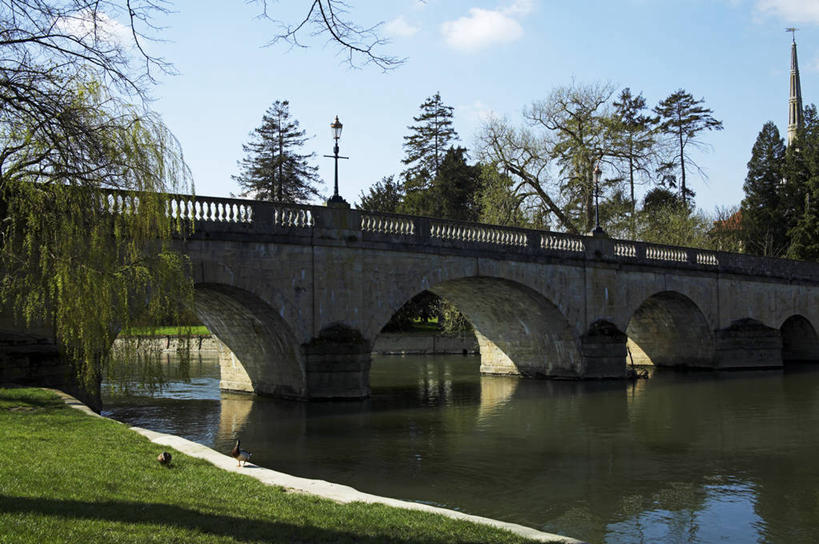 无人,教堂,横图,室外,路灯,柳树,英国,欧洲,鸭子,河岸,拱门,桥,尖顶,英格兰,泰晤士河,摄影,牛津郡,彩图,横越