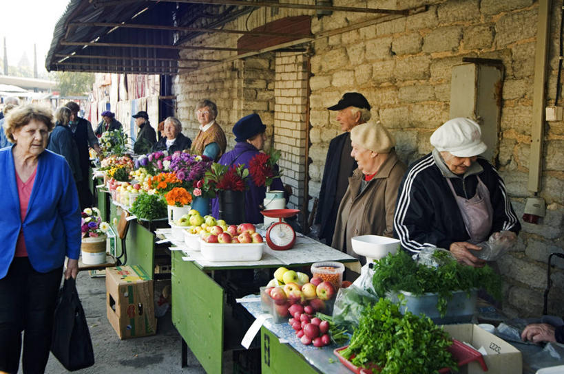 横图,蔬菜,水果,爱沙尼亚,小贩,商品,市场,首都,货摊,摄影,购买,清新,忙碌,贩卖,塔林,彩图,街市