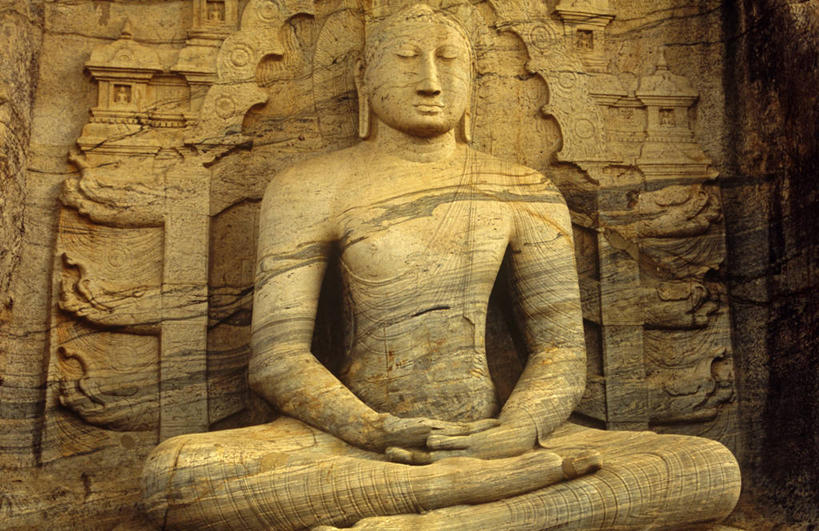 无人,横图,斯里兰卡,亚洲,雕像,佛,摄影,宗教,佛教,肌理,波隆纳鲁沃,印度次大陆,彩图,旅行