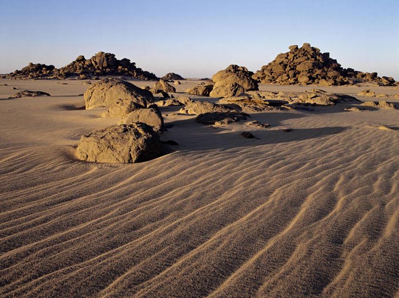 无人,横图,风,苏丹,沙子,地形,巨石,热,摄影,撒哈拉沙漠,岩石,彩图