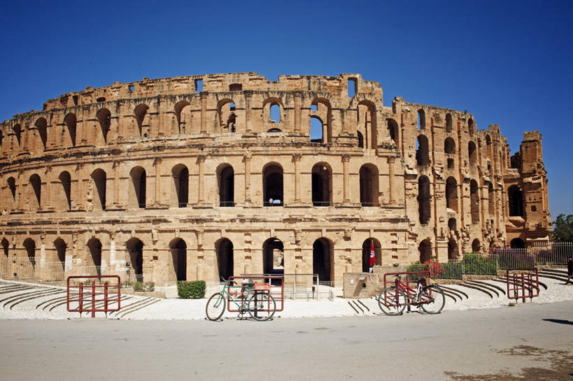 无人,横图,旅游,建筑,非洲,突尼斯,北,摄影,北非,圆形剧场,彩图,旅行