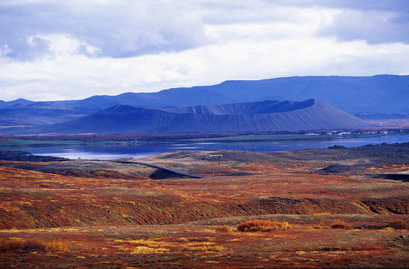 无人,横图,室外,湖,火山,山,山脉,水,地形,火山口,云,橙色,摄影,米湖,活火山,彩图