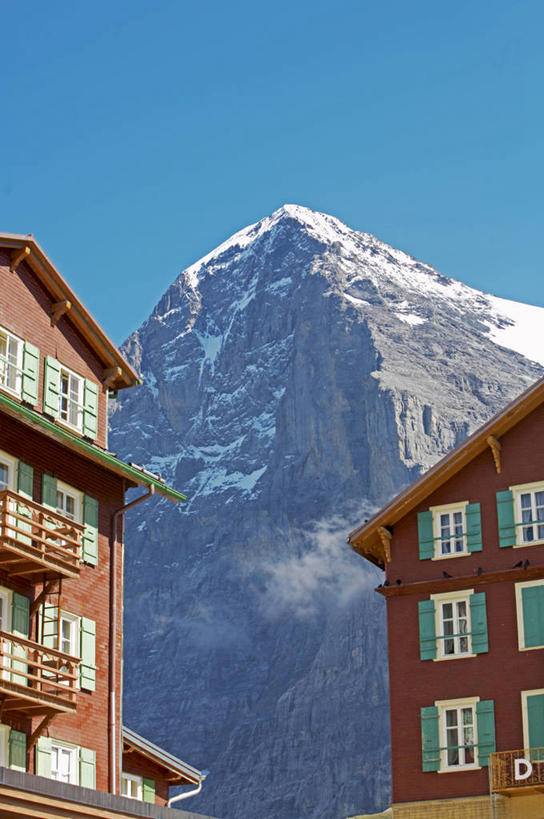 无人,竖图,室外,山,山脉,雪,酒店,瑞士,风景,摄影,阿尔卑斯山脉,艾格峰,岩石,彩图