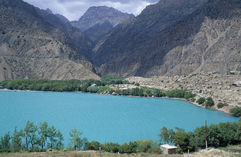 无人,横图,湖,山,山脉,水,塔吉克斯坦,亚洲,地形,摄影,中亚,丝绸之路,彩图