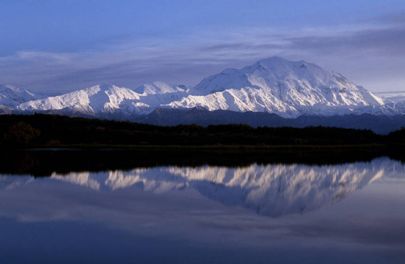 无人,横图,室外,山,山脉,雪山,美国,木制,地形,山顶,树,摄影,圆木,麦金利峰,彩图,小木屋,小屋,阿拉斯加山脉