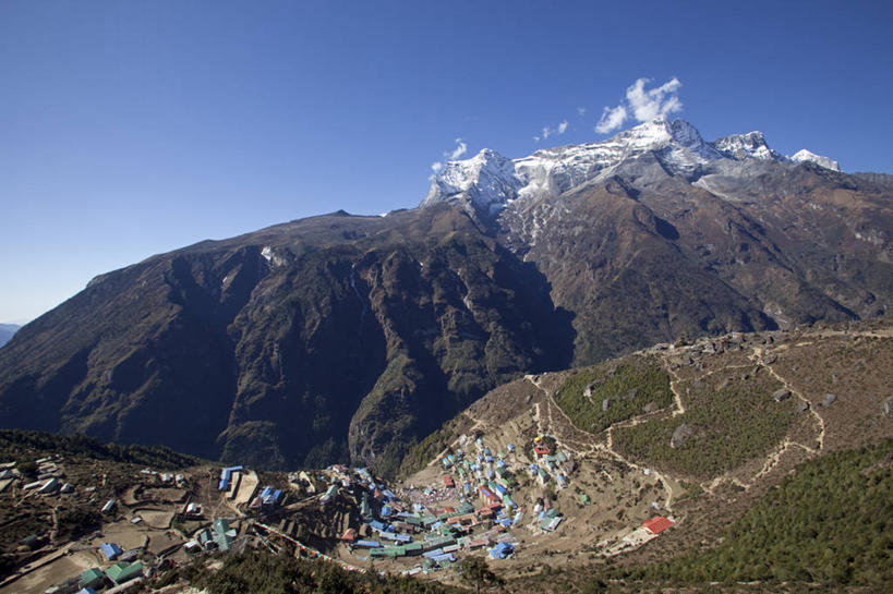 无人,家,横图,室外,探险,山,山脉,尼泊尔,亚洲,房屋,乡村,城镇,摄影,住房,喜马拉雅山脉,彩图,旅行,鲲鹏