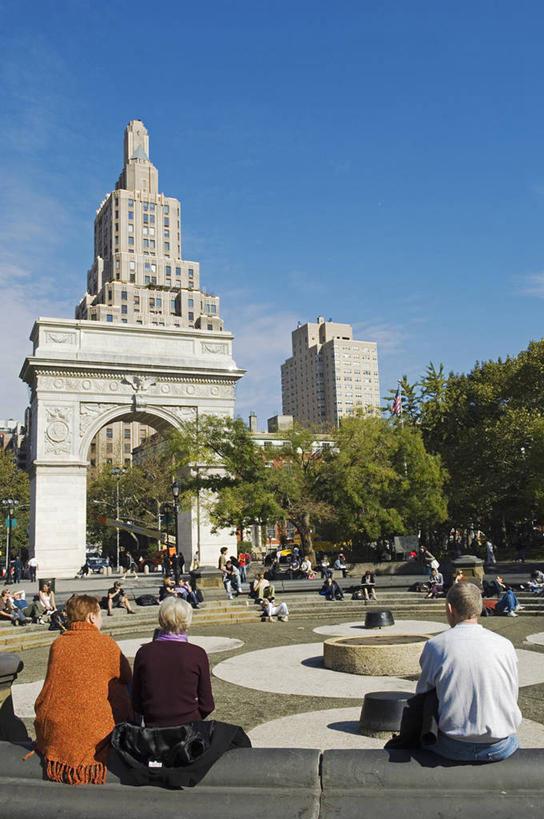 无人,公园,竖图,室外,城市,摩天大楼,纽约,美国,公寓,曼哈顿,办公大楼,摄影,格林威治村,秋天,彩图