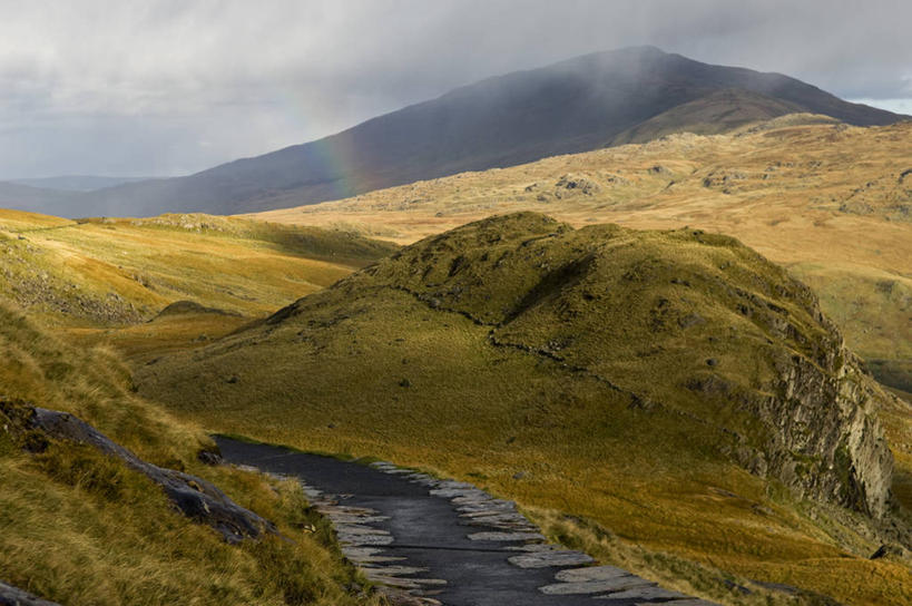 无人,横图,室外,山,山脉,英国,地形,小路,摄影,威尔士,彩图,斯诺登峰,北威尔士