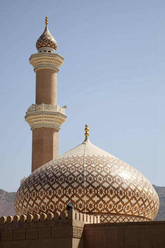 无人,竖图,建筑,阿曼,摄影,宗教,尖塔,伊斯兰教,中东,圆顶建筑,清真寺,波斯湾,奈兹瓦,彩图,阿拉伯半岛