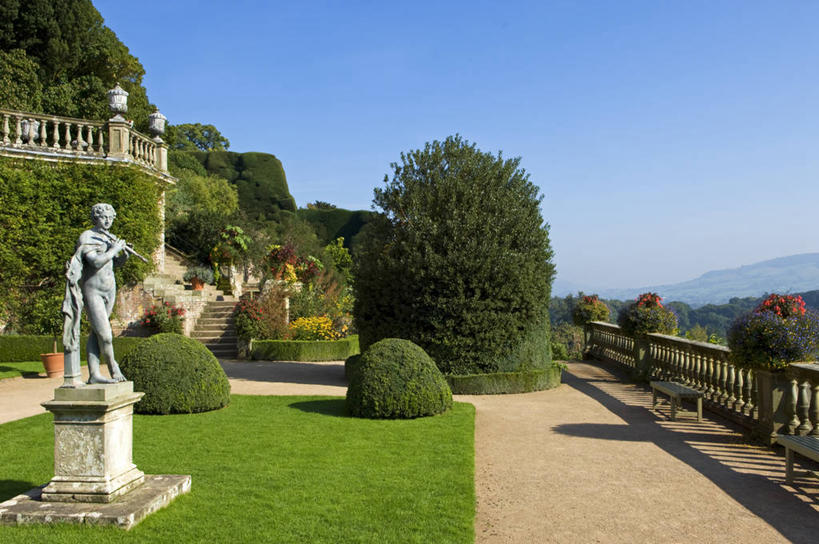 无人,横图,旅游,度假,雕塑,英国,正装,园艺,宏伟,摄影,高雅,威尔士,彩图,旅行,波威斯城堡