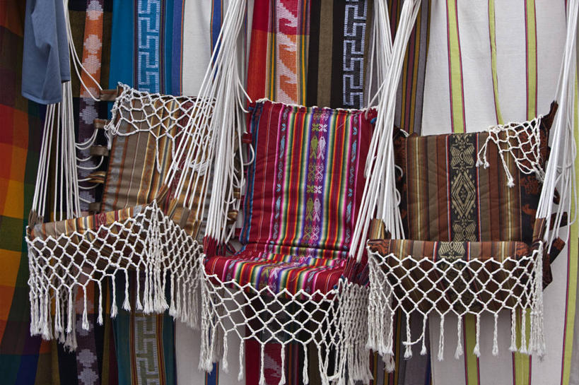 横图,吊床,椅子,厄瓜多尔,吊挂,悬挂,商品,织物,市场,挂,货摊,纪念品,社区,南美,摄影,明亮,拉丁美洲,美术工艺,奥塔瓦洛,美国人,彩图,旅行,机织物