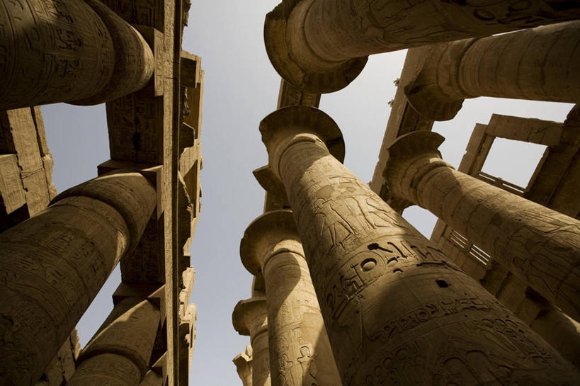 无人,横图,热情,建筑,非洲,埃及,柱子,地标建筑,摄影,支撑,考古学,中东,卡尔纳克神殿,埃及文化,沙岩,彩图,旅行,联合国教科文组织,埃及卢克索