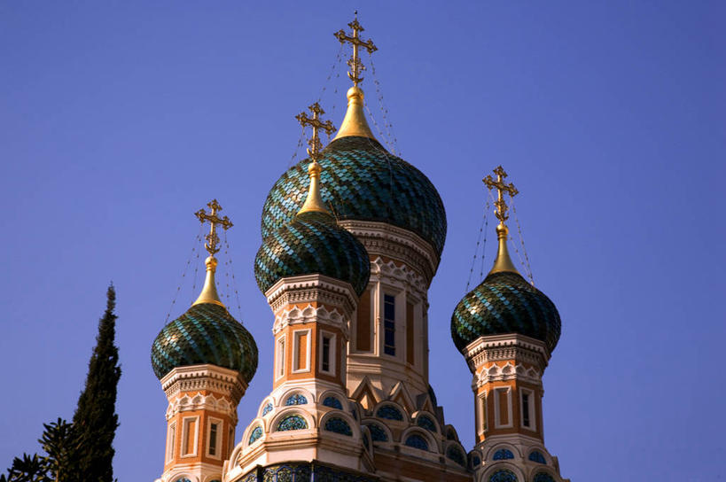 无人,横图,建筑,棕榈树,法国,欧洲,十字架,摄影,宗教,圆顶建筑,地中海文化,法国文化,尼斯,东正教,圣尼古拉斯,彩图,旅行,大教堂