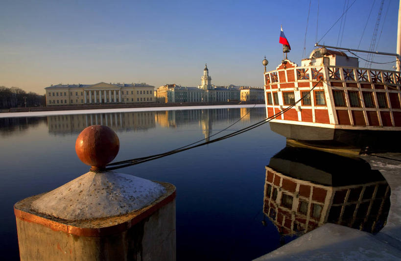 无人,横图,室外,河流,船,俄罗斯,停靠,反射,木制,北,摄影,停泊,客船,涅瓦河,前苏联,彩图,旅行,海港,独联体