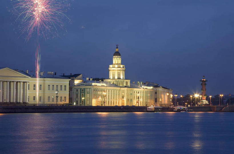 无人,博物馆,横图,室外,建筑,俄罗斯,焰火,摄影,涅瓦河,前苏联,彩图,旅行,独联体