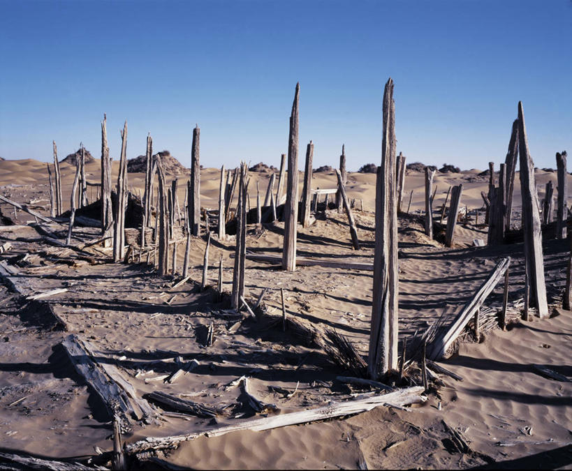 无人,横图,室外,沙漠,建筑,化石,木制,沙子,房屋,沙丘,河床,废墟,地标建筑,摄影,考古学,中亚,提示,中国文化,丝绸之路,塔克拉玛干沙漠,新疆维吾尔自治区,彩图