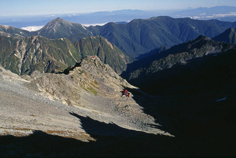 无人,横图,室外,山,山脉,植物,长野县,日本,亚洲,阴影,地形,山顶,云,山谷,树,摄影,东亚,阿尔卑斯山脉,本州,本州岛,日本国,中部地方,长野,日本阿尔卑斯山脉,上高地,彩图,小屋