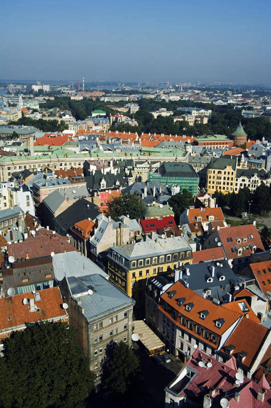 无人,竖图,俯视,航拍,室外,天际线,城市,建筑,欧洲,拉脱维亚,屋顶,城镇,古城,首都,古典,历史,摄影,鸟瞰,里加,彩图,高角度拍摄,联合国教科文组织,道加瓦河