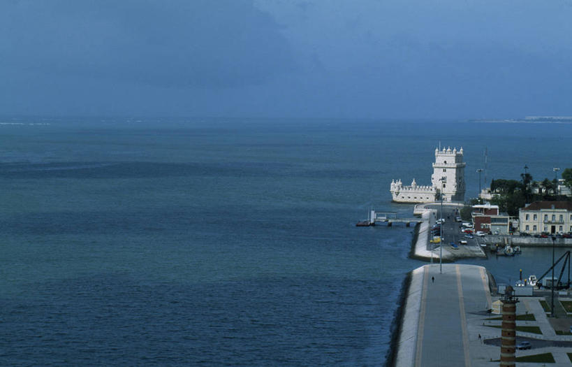 无人,码头,横图,室外,海洋,城市,港口,葡萄牙,欧洲,城堡,塔,首都,里斯本,摄影,要塞,伊比利亚半岛,塔霍河,彩图,摆渡口,埠头,渡口,渡头,港湾,海港,货运码头,口岸,商港