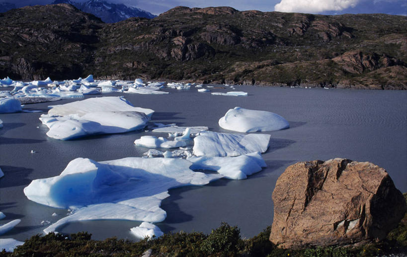 无人,横图,室外,湖,智利,冰,地形,灰色,风景,南美,摄影,拉丁美洲,百内国家公园,岩石,彩图