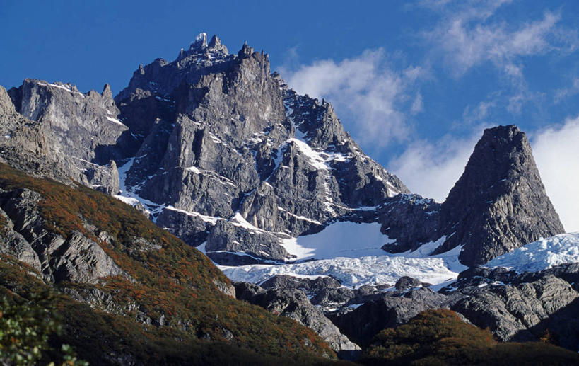无人,横图,室外,山,雪,智利,地形,山顶,风景,陡峭,南美,摄影,拉丁美洲,百内国家公园,彩图