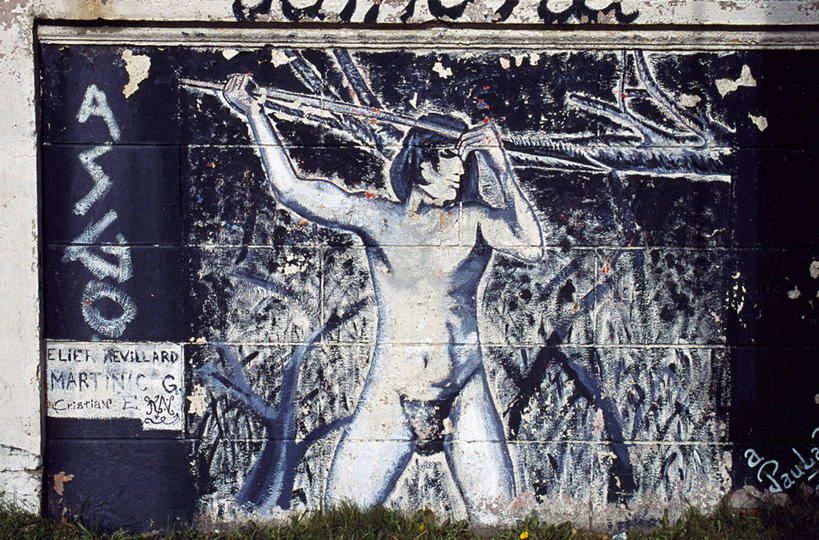 成年人,无人,横图,智利,壁画,南美,摄影,南美洲,拉丁美洲,作画,美洲,亚美利加洲,南亚美利加洲,智利共和国,男人,彩图,钓鱼