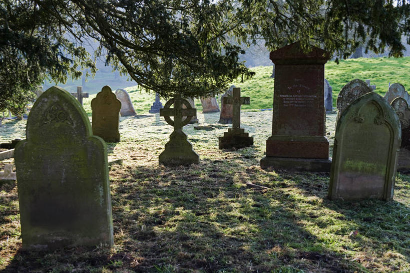 无人,教堂,横图,日光,英国,树荫,英格兰,树,墓地,摄影,纪念,留念,怀念,墓穴,彩图