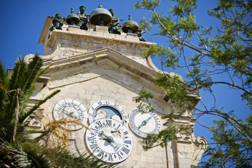 无人,横图,城市,建筑,欧洲,马耳他,岛,塔,首都,钟塔,地标建筑,摄影,瓦莱塔,地中海文化,南欧,巴洛克风格,钟,群岛,彩图,联合国教科文组织