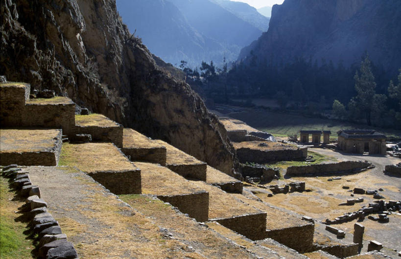 无人,横图,秘鲁,化石,山谷,废墟,台阶,南美,摄影,保护,要塞,乌鲁班巴河谷,安地斯山脉,彩图