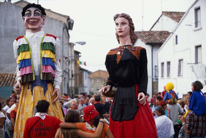 横图,西班牙,欧洲,庆祝,摄影,游行,群众,巨人,彩图